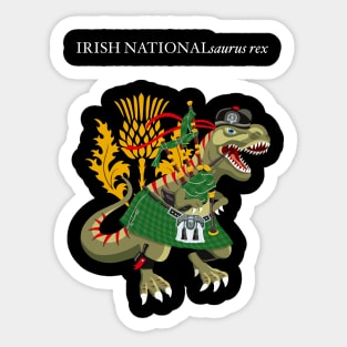 Clanosaurus Rex IRISHNATIONALsaurus  Irish National Ireland Family Tartan Sticker